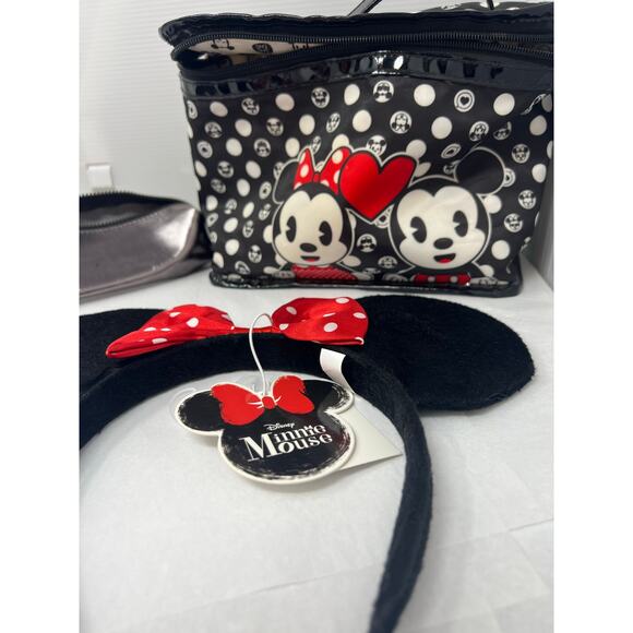 Disney Other - Disney Minnie Mouse Ears Headband & Cosmetic Bag Lot – Official Disney